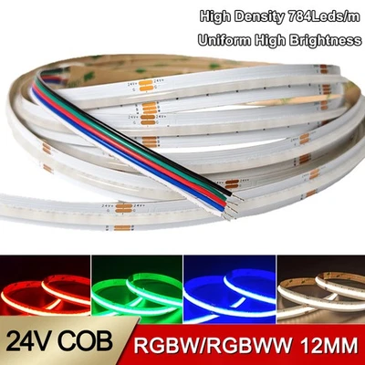5-20m 24V COB LED Streifen Stripe Band Lichterkette RGBW RGBWW Keine Lichtpunkte - Bild 1 von 4