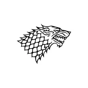 Stark Wolf - Game of Thrones Vinyl Decal Computer Bumper Bumper Window Sticker - Picture 1 of 4