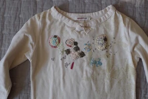 Langarm Shirt Kenzo Farbe Creme mit Stickereien, Applikationen Gr. 102 fr. 4 J  - Bild 1 von 10