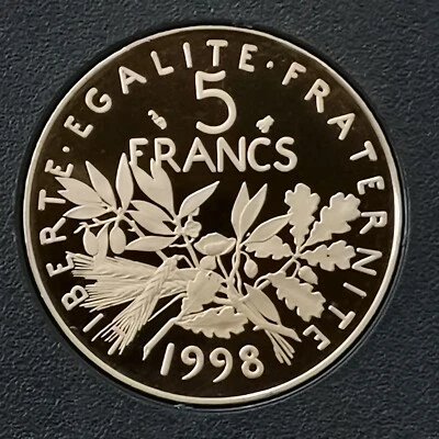 5 FRANCS SEMEUSE 1998 BE BELLE EPREUVE 7404 Ex. FRANCE / UNC ISSUE DU COFFRET - Photo 1/2