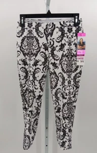Nygard Luxe Slims Capri Leggings Gr. S (6-8) schwarz-weiß Damast AE12 - Bild 1 von 4