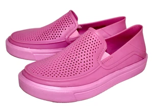 CROCS Citilane Roka Girls Perforated Slip On Size J-3 Vibrant Violet Pink 204026 - Picture 1 of 6