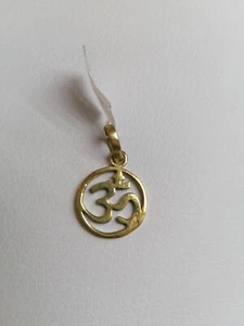  Om  Zeichen goldfarben Kettenanhänger klein  neu  - Bild 1 von 1