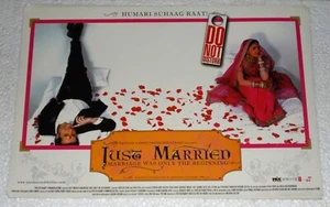 JUST MARRIED 6pc RARE LOBBY CARD Bollywood Orig 2007 Fardeen Esha 20X13.5 - Picture 1 of 6