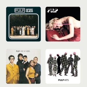 Pulp 4 Coaster Set Jarvis Cocker Common People Different Class Britpop Disco2000 - Imagen 1 de 5