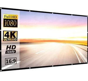 150” Projection Screen 16:9 Foldable Anti-Crease Portable Projector Screen (FF) - Picture 1 of 6