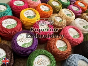 40 x Pieces Cotton Balls Anchor Crochet Cotton Embroidery Thread Balls Size 8 UK - Picture 1 of 10