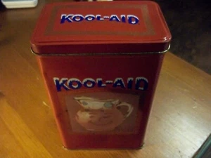 Vintage Kool-Aid Retro Advertising Tin Red Collectible Canister - Picture 1 of 3