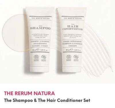 Шампунь Rerum Natura + кондиционер для волос 1,01 унц/30 мл дорожный размер комплект - Изображение 1 из 3