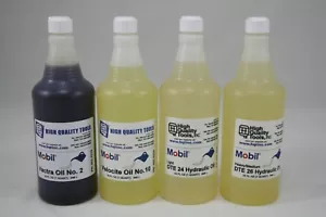 4 Quarts  #26 DTE #24 DTE #10 Velocite #2 Vactra Oils Mobil - Picture 1 of 2