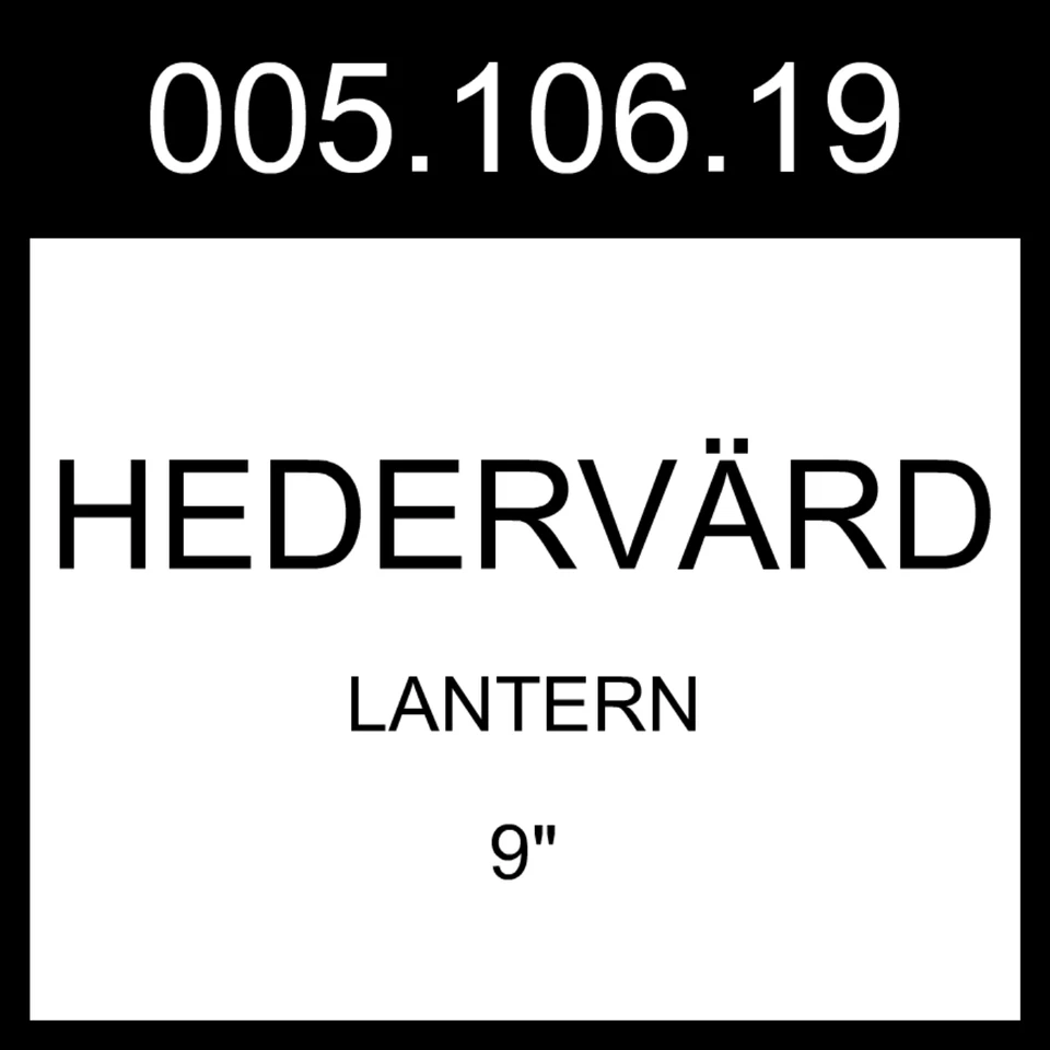 Linterna IKEA HEDERVARD HEDERVÄRD vidrio esmerilado/negro 9" 005.106.19 Foto 1 de 1