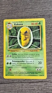 JUEGO BASE KUKUNA 33/102 ILIMITADO POCO COMÚN POKEMON TCG VINTAGE - Imagen 1 de 3