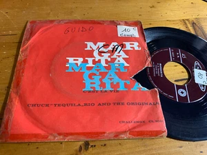 7" ITALY 1959 Chuck "Tequila" Rio And The Originals C'Est La Vie Margarita RARE - Imagen 1 de 1