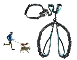 Hands Free Dog Leash, Double Dog Leash, Waist Dog Running Leash for Blue - Picture 1 of 8