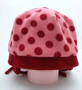 Dp...am bonnet polaire rose et bordeaux à pois fille 2-4 ans - Imagen 1 de 2