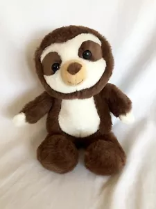 Peluche Fiesta Travel Tails Sloth 11" marrone bianco marrone orso morbido - Foto 1 di 6