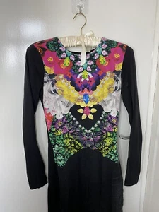 H&M Dress Black Print US Size XS - Picture 1 of 3