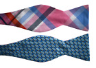 New Brooks Brothers Multicolor 100% Silk 100% Cotton Reversible Self-Tie Bow Tie