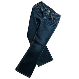 Pantalones de mezclilla plateados Suki Bootcut para mujer talla 28x30 lavado azul medio - Imagen 1 de 10