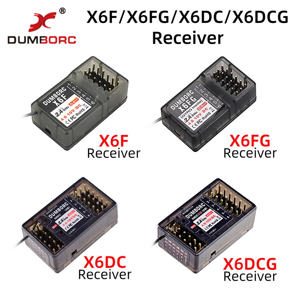 DUMBORC X6F/X6FG/X6DC/X6DCG 2.4G Steuerempfänger für X4 X5 X6 X6P Sender - Bild 1 von 4