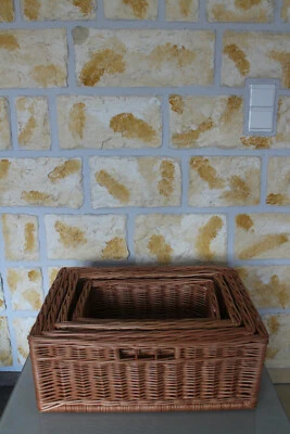 Schrankkorb Aufbewahrungskörbe Weide Aufbewahrungsbox Regalkorb Weidenkorb Neu - Bild 1 von 4