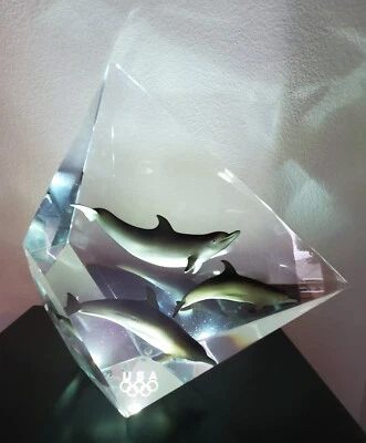 Escultura Robert Wyland "Más rápida, más alta, más fuerte" LE Lucite valor estimado $4990 Foto 1 de 4