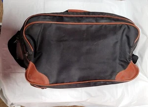"Bolsa de viaje/noche de lona negra de 3 compartimentos con correa para el hombro 17""x 12""x 7" - Imagen 1 de 5