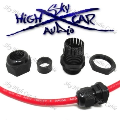 SKY HIGH CAR AUDIO Sky High 8 AWG 3/8" Waterproof Firewall Sheetmetal Grommet Power Wire Cable GA