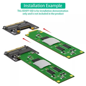 U.2 SFF-8639 To NVMe Ruler GEN-Z EDSFF Short SSD E1.S Carrier Adapter For winXP - Afbeelding 1 van 6