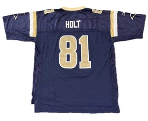Rams Jersey XL Holt Mens Reebok Blue Vintage - Picture 1 of 9
