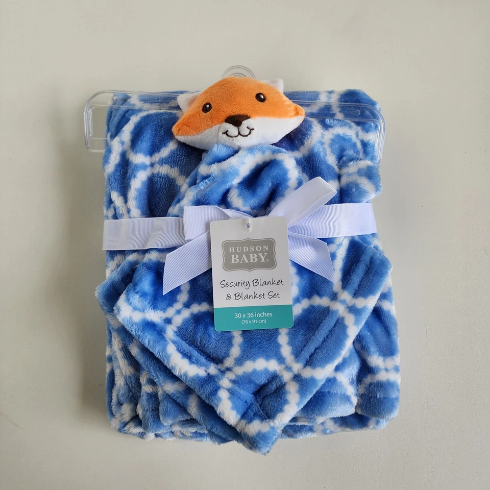 Hudson Baby Plush Blanket & Security Nautical Whale Blankets Throws Nursery