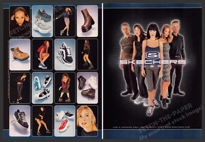 Skechers 1990s Magazine Print Advertisement (2 pgs) 1998 Legs Footwear Collage - Picture 1 of 1