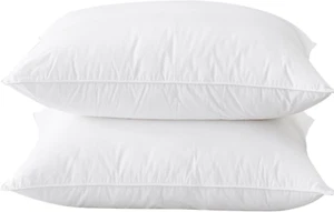 Almohadas de plumas de ganso tamaño Queen Juego de 2 almohadas - Picture 1 of 11