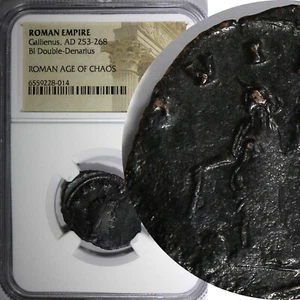ROMAN.Gallienus AD 253-268  BI Double-Denarius / Rev. Providentia  NGC (014) - Picture 1 of 5