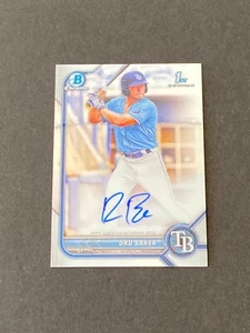 Dru Baker 2022 Bowman Chrome 1st RC Auto #CPA-DB - Picture 1 of 10