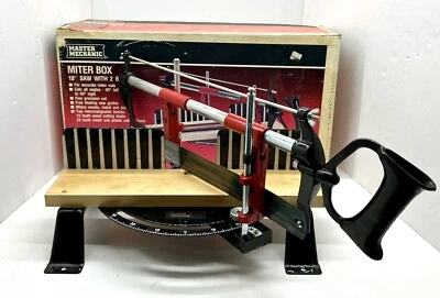 Master Mechanics Miter Box 18” Saw with 2 Blades & Original Box -Very Little Use - Image 1 of 4