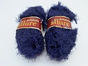 2 Skeins Patons Allure Sapphire 50 grams 47 yds 100% Nylon Bulky 5 - Picture 1 of 5
