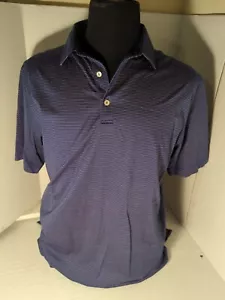 Polo golf Peter Millar GRANDE blu con gessato rosa OTTIME CONDIZIONI - Foto 1 di 10