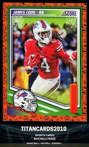 James Cook 2025 Score Orange Pumpkins Buffalo Bills #124 - Picture 1 of 2
