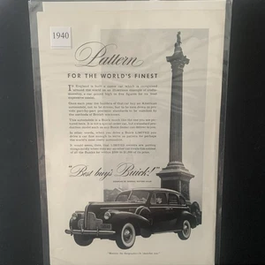 Vintage 1940 Buick Pattern For The World's Finest Ad Advertisment - Picture 1 of 2