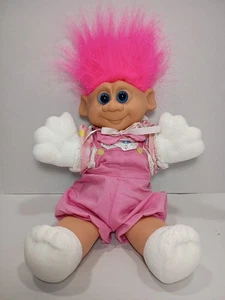 Vintage 1992 HYI Troll Doll Pink Hair Easter Bunny Rabbit 13" - Picture 1 of 11