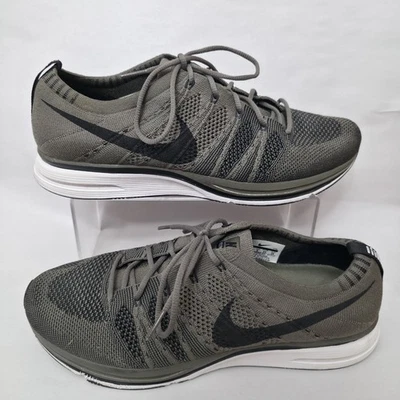 Nike Flyknit Trainer (Size 10) Olive Green Mens Running Sneakers Shoes - Image 1 of 4