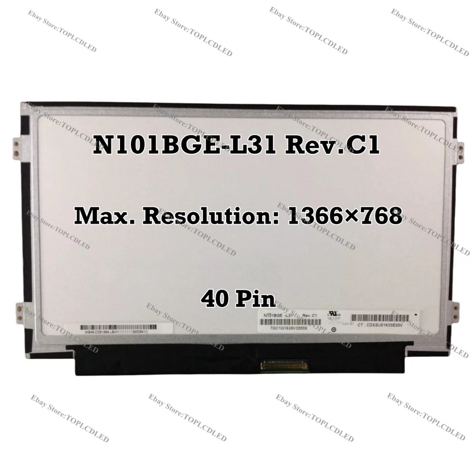 N101BGE-L31 Rev.C1 10.1" HD 1366×768 LCD LED Screen For HP Pavilion 10-e Series - Image 1 of 1