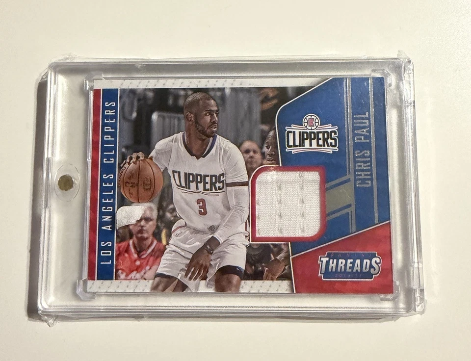 Chris Paul 2016-17 PANINI THREADS GAME USED JERSEY LA Clippers #66 Patch Relic - Image 1 of 4