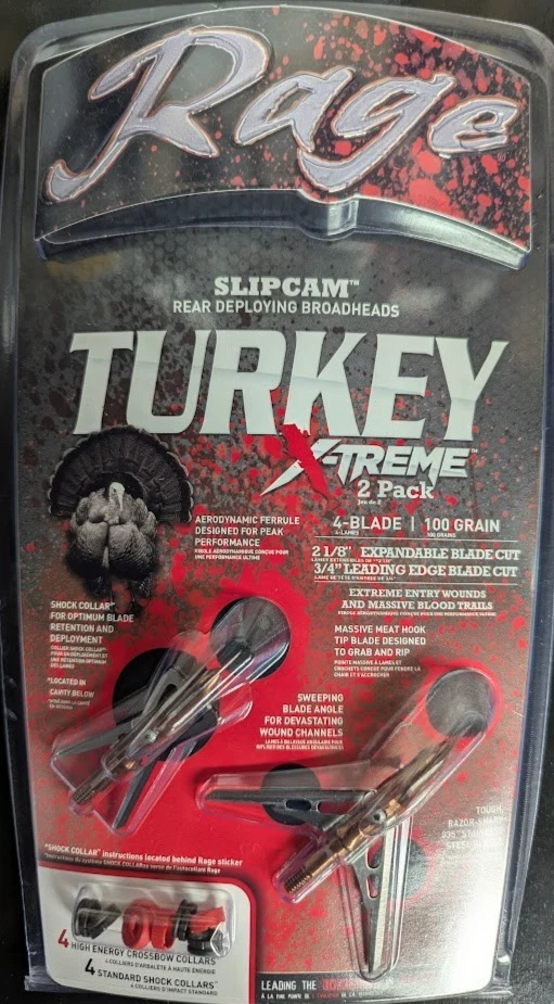 Rage Xtreme Turkey 2.3" x 0.75" Cut Broadhead - Pack of 2