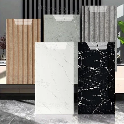 100X Wall Panels Cladding Bathroom Shower Wet Wall Tile Marble/Wood Effect Decor - Image 1 of 4