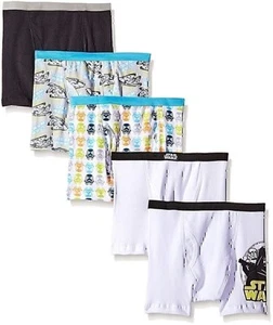 STAR WARS Boys Boxer Briefs 5-pack Sizes 4, 6, 8 Licensed Disney Underwear - Picture 1 of 2