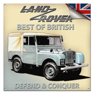 LAND ROVER LO MEJOR DE BRITISH DEFENDER Y CONQUISTAR - TALLA 12" X 12". - Imagen 1 de 1