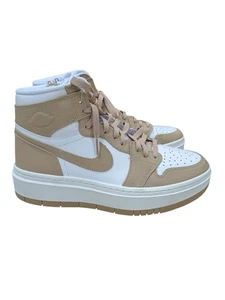 Nike Women Sz 12 Air Jordan 1 Elevate High Desert White Sneaker Platform Shoes - Picture 1 of 8