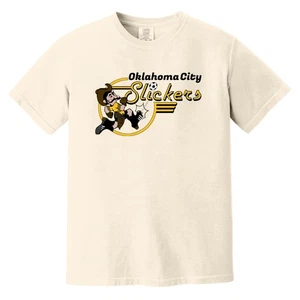 Oklahoma City Slickers T-shirt Heavyweight Vintage Colors | ASL Soccer Team - Picture 1 of 6